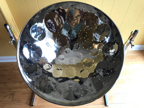 Oversized Low C Lead Pan Pro Package with High Gloss Chrome (26in. Diameter) - Includes a Chrome Stand, Hard Case and Mallets