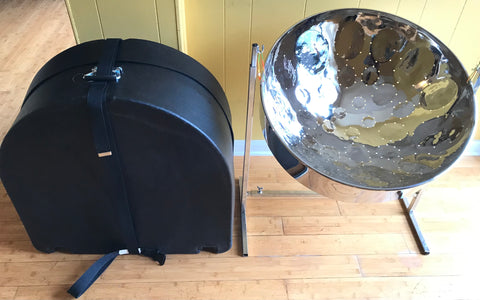 Oversized Low C Lead Pan Pro Package with High Gloss Chrome (26in. Diameter) - Includes a Chrome Stand, Hard Case and Mallets