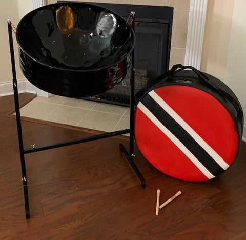 Low C Steel Drum Pro Package (Painted Coat) with Hard Case, Stand & Mallets